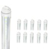 10 PCS R17D 6FT LED Tube Light, 30W F72T12/CW/HO LED Replacement 6FT, Super Bright 5500K Daylight for Commercial Household Lighting, Clear Cover