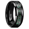 King Will 8mm Black Tungsten Carbide Rings for Men Men's