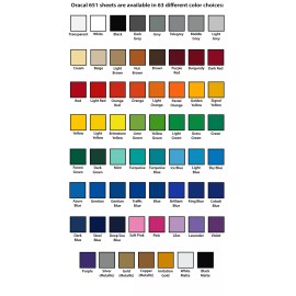 Oracal 18 Sheets - 12" X 12" ORACAL 651 Craft & Hobby Cutting Vinyl - *63 Color Choices