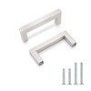Gobrico 30 Pack Stainless Steel Kitchen Cabinet Handles,Square Satin Nickel