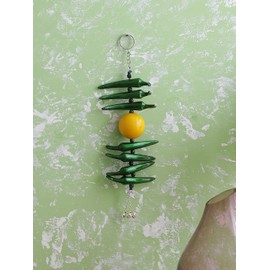 Metallic Nimbu Mirchi Buri Nazar Battu Evil Eye Decor Lemon Chilli Gift Ornament Accessories/Good Luck Charm Protection from Negativity Interior Home/Office/Door/Wall Hanging Showpiece Approx-9 Inches