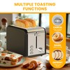 Simple Deluxe 2-Slice Toaster, Stainless Steel Toaster, 6 Browning Setting