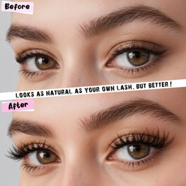 QUNETY Lash Clusters DIY Lash Extension Kit Wispy Eyelash Clusters Individual Eyelashes Cluster Natural Eye Lash Clusters Kits Fairy Mink Lash Clusters (Butterfly DIY Lashes Kit)