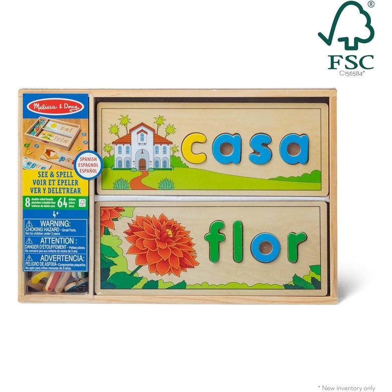 Melissa & Doug Spanish See & Spell Educational Language Learning