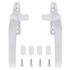 Pack of 2 Aluminium Alloy Window Handles, Universal Handle for Windows, Window Handle, Metal Window Handle, Rotating Window Latch, Window Handles with Screw Attachment for Aluminium Casement Window