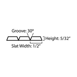 4ft x 4ft Unfinished White Oak Veneer Flexible Tambour Wall Panel with 1/2" 30-Degree Groove Slats, Flexible & Customizable