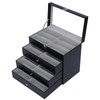 YIYIBYUS Glasses Box,4 Layers 24 Slots Glasses Display Case Storage