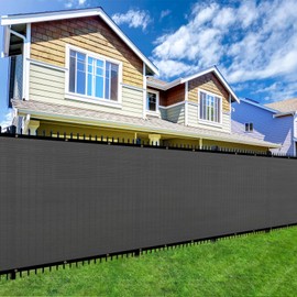 Shade&Beyond 3'x103' Dark Grey Privacy Screen 90% Visibility Blockage Fence Sreen 170 GSM Fencing Mesh Fence Panel for Wall Garden Yard Backyard Indoor Outdoor Home Decoration,A517