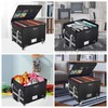 ENGPOW Fireproof Document Box with Wheels, Collapsible File Box with