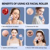 2pcs Ice Roller for Face and Eye, Silicone Ice Facial
