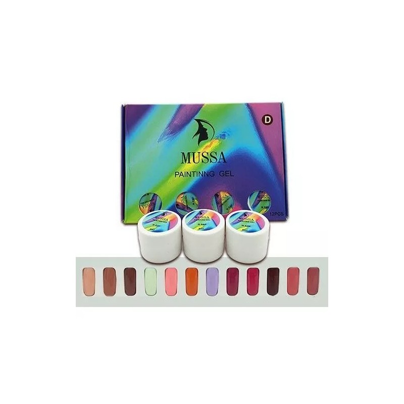 Mussa Gel Painting Uñas Gama De 12 Piezas Mussa