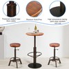 BOKKOLIK Industrial High Pub Table 42" Vintage Bar Dinner Table