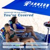 AMMSUN 8ft Large Beach Umbrellas for Sand Heavy Huty Wind