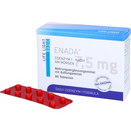 LIFE LIGHT ENADA Coenzym1-7,5mg (für die Energieproduktion und die Immunabwehr, 80 Tabl.)
