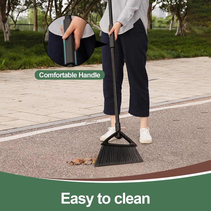 Eyliden Broom, Angle Broom with 57" Long Handle - Fit