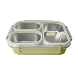 Kids Stainless Steel Lunch Box Healthy and Safe Option Stainless Steel Lunch Container Metal Bento Box Kids Lunch Box, Green