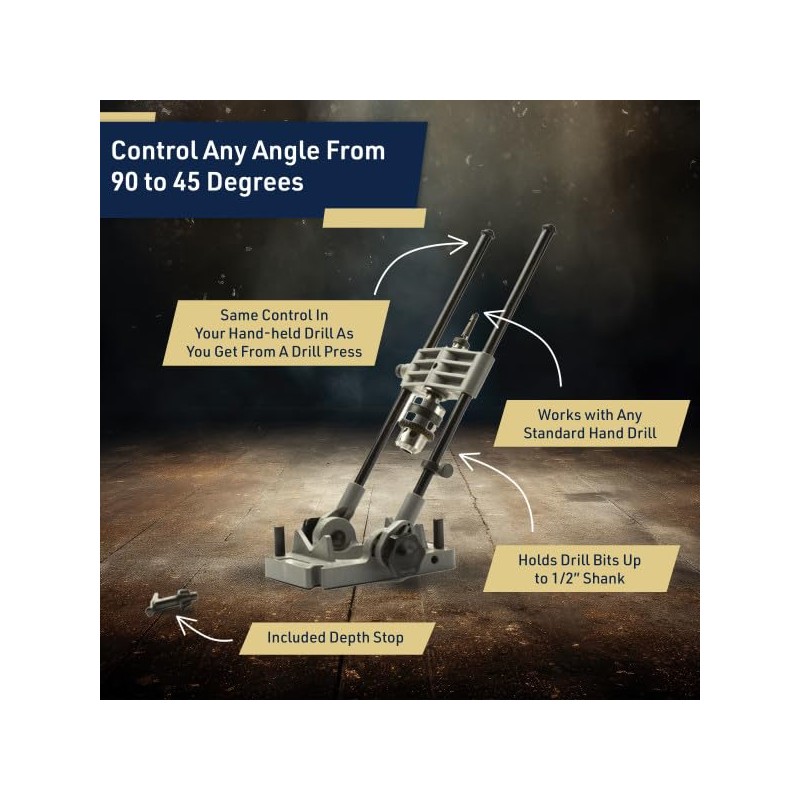Kings County Tool Portable Drill Guide Jig | Convert Hand
