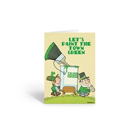 Stonehouse Collection St. Patricks' Day Card Set- Paint The Town Green - 12 St Patty Day Cards & Envelopes (Paint The Town)