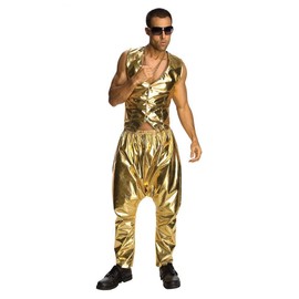 Rubie's mens Mc Hammer Gold Lame Pants Party Supplies, Gold, Standard US