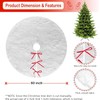 60 Inch Faux Fur Christmas Tree Skirt White Plush Skirt
