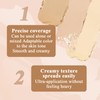 2 Stück Concealer Augenringe,3 in 1 Concealer Creme,Wasserdicht Full Cover