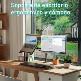 Soporte Estante Doble Articulado Para Monitor Y Laptop                                                                                                