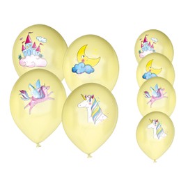 P'tit Clown re22465 - Pack of 8 Unicorn Birthday Balloons
