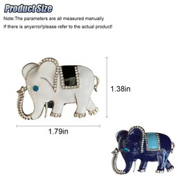 UHANBUT 2PCS Bling Flamingo Car Dashboard Air Vent Trim Clips, Crystal Rhinestone Animal Car Air Fresheners Outlet Clip, Cute Automotive Interior Diffuser Decoration Accessories for Women (Elephant)