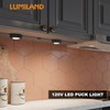 LUMILAND Wired LED Puck Lights 120V (2.7Wx3) Plug-in Lighting Warm