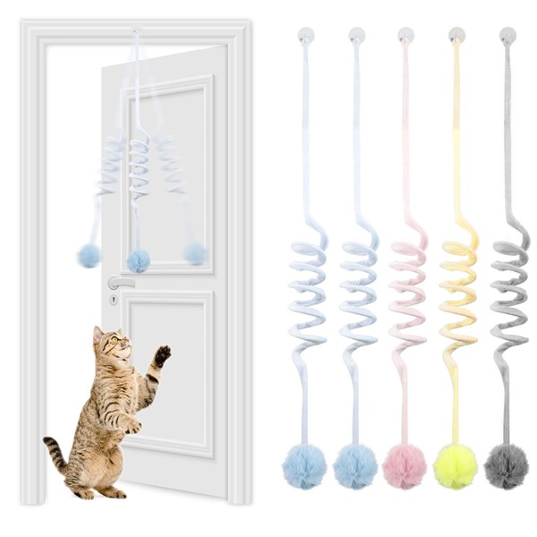 AMANDELIZABE Pack of 5 Cat Toy Hanging Door Frame Self-Employment
