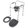 EQUATE Bedside Toilet Commode, Equate Steel Foldable 3-in-1 400 lb