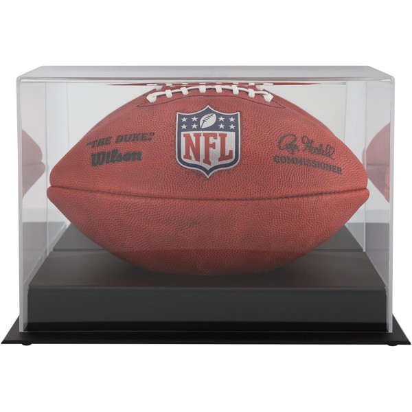 Base Acrylic Football Display Case with Mirror Back with Matte