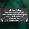 RED OCEAN HOT TUB RULES Sign Hot Tub Signs And