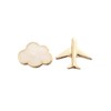 Cloud Lightning Bolt Small Stud Earrings Gold Plated Asymmetric Temperament