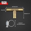 GOLD DEER 2PS 3/8" Brass Barb Tee Fittings ID Hose
