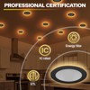 12 Pack Black Recessed Lighting 4 Inch with Night Light,