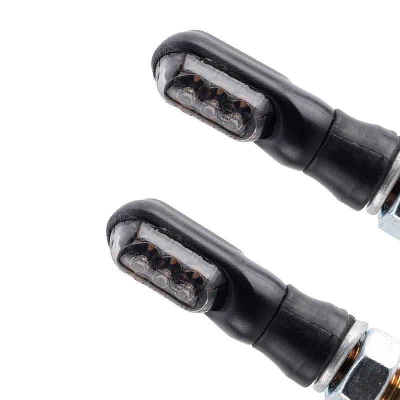 Germany Motorsports Motorcycle LED Mini Indicator Spark Black Smoke Tinted