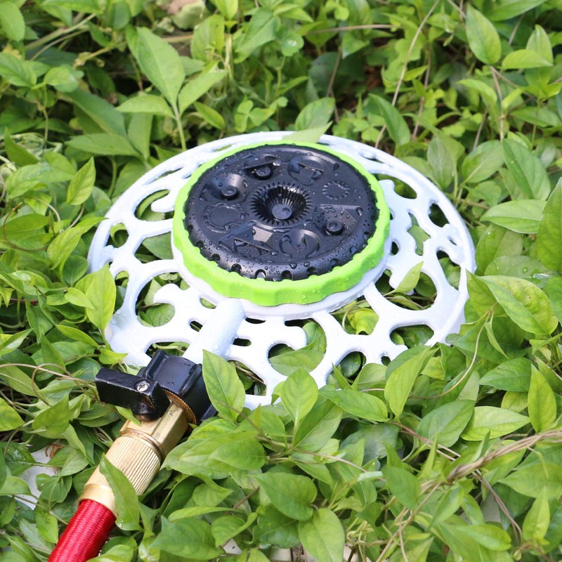 STYDDI Turret Pattern Sprinkler, 8-Pattern Stationary Water Sprinkler on Metal