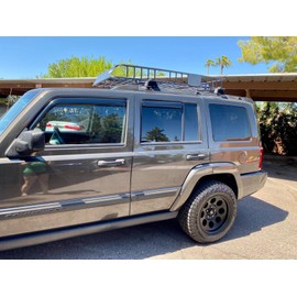 Kucaruce Side Window Wind Deflector,4pcs in-Channel Style Rain Guards,Dark Smoke Window Visors fit for 2006-2010 Jeep Commander 194117