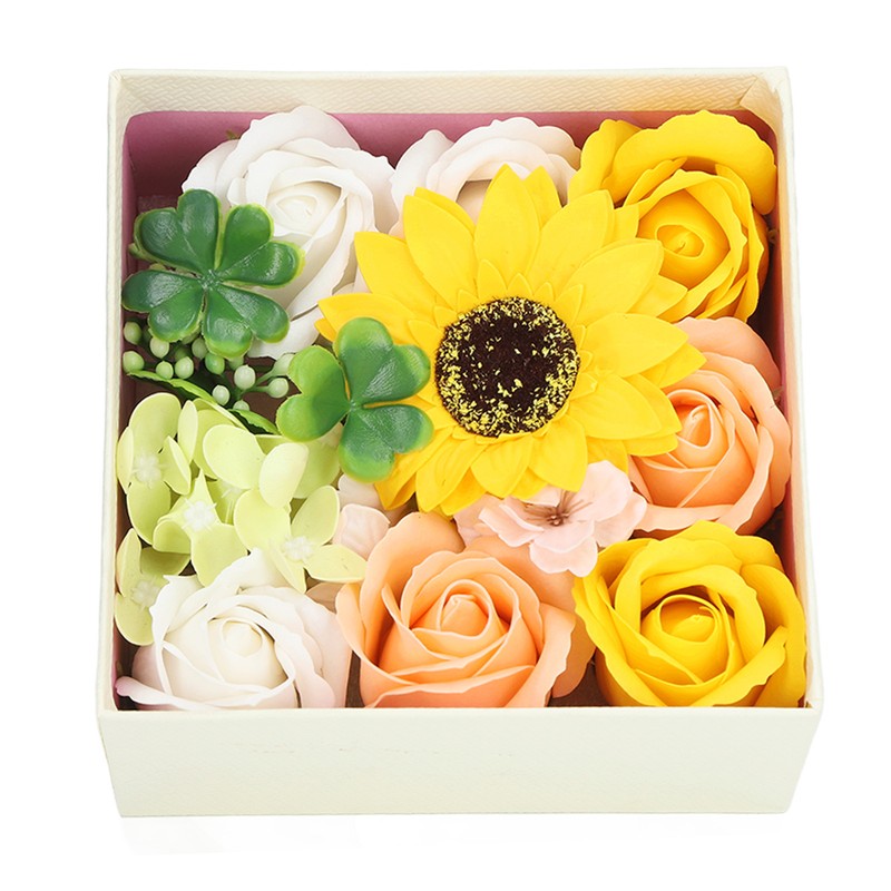 Simulation Flower Bath Soap Women Exquisite Flower Soap Gift Box