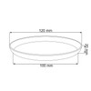Black and white concrete ceramic 11 cm planter with saucer,