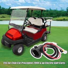 Roykaw Golf Cart 48 Volts DC Charger Receptacle with Socket Trim Kits Fit for Club Car Precedent 2004-2013 Electric Golf Cart, OEM#103375501,102510201,102516901