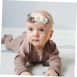PACKOVE 3Pcs Headbands Adorable Flower Hair Accessories Pink and Beige Skin Friendly Materials for Showers Birthday Parties and Family Photos