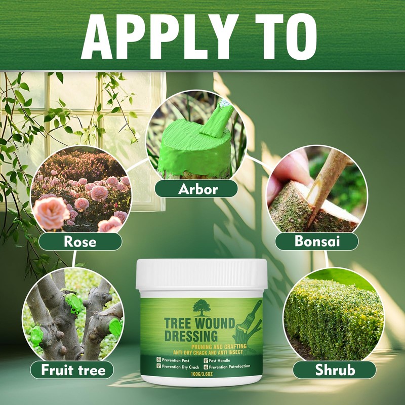Tree Wound Sealer, Organic Pruning Dressing Paste & Grafting Compound,