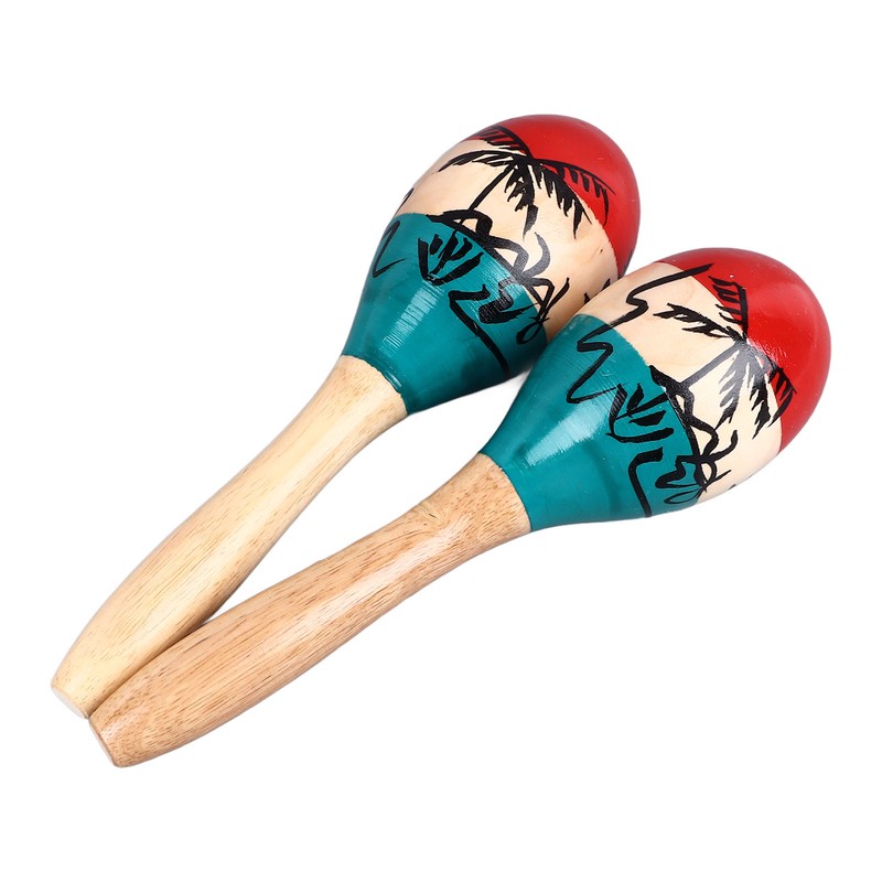 2Pcs Sand Hammer Maraca Shaker Rattle Portable Percussion Instrument Musical