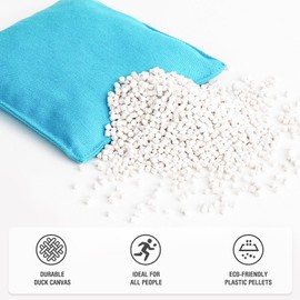 POTIVE Cornhole Bags Set of 8 Regulation Corn Hole Bean Bags for Cornhole Game, Professional Weather Resistant Corn Hole Bags with Tote Bag(Light Blue/Orange)