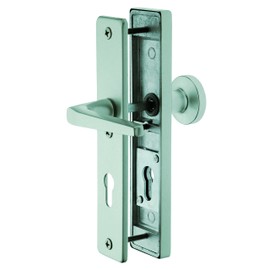 ALPERTEC House Door Fittings Tira – KT Door Fitting for Building Stüren Push Handle Anodised Aluminium Silver Square 10 mm/Distance 92 mm – 40100966