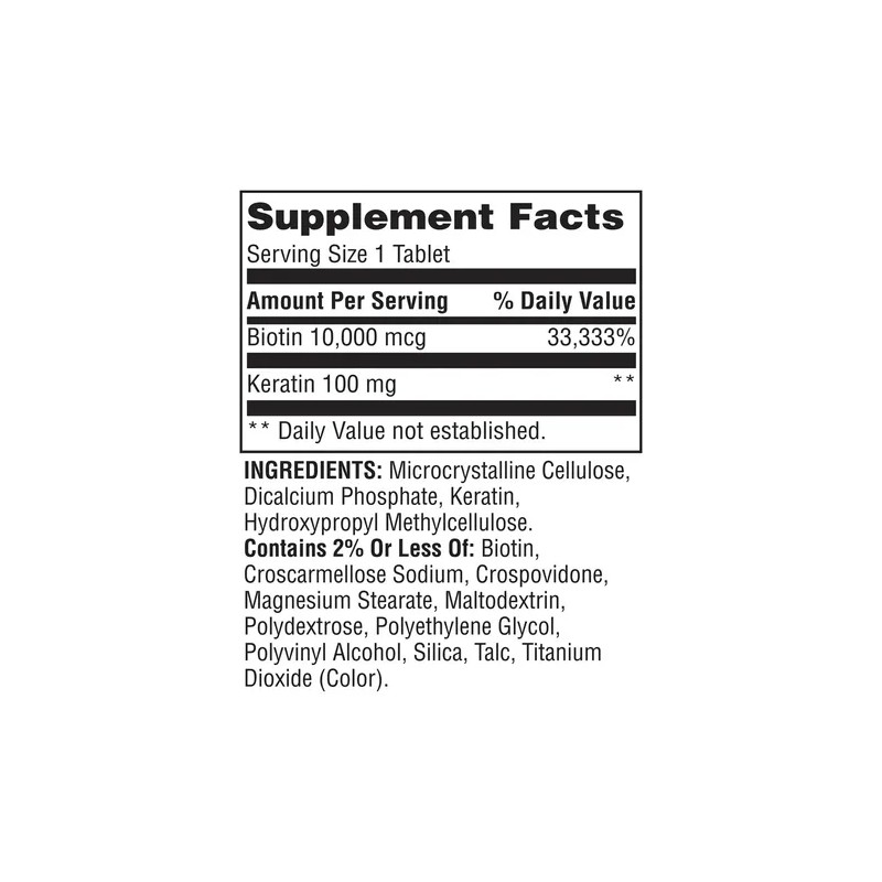 Biotina Premium Piel Cabello Uñas 10,000mcg 60 Caps