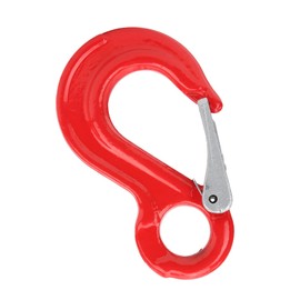 2 Ton Round Alloy Steel Lifting Hook with Fixed Eyelet, Heavy Duty, Alloy Steel Crane Lifting Hook with Latch for Port Lifting Operations, Construction Technology, Default