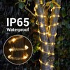 Solar Rope Lights, 66ft 200LED Solar String Lights, 8 Modes